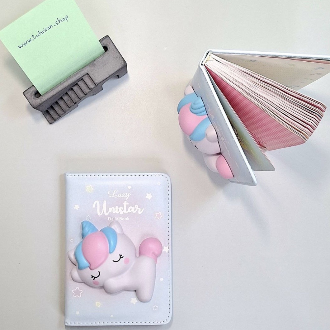 خرید دفترچه برجسته طرح یونیکورن ۹۶ برگ