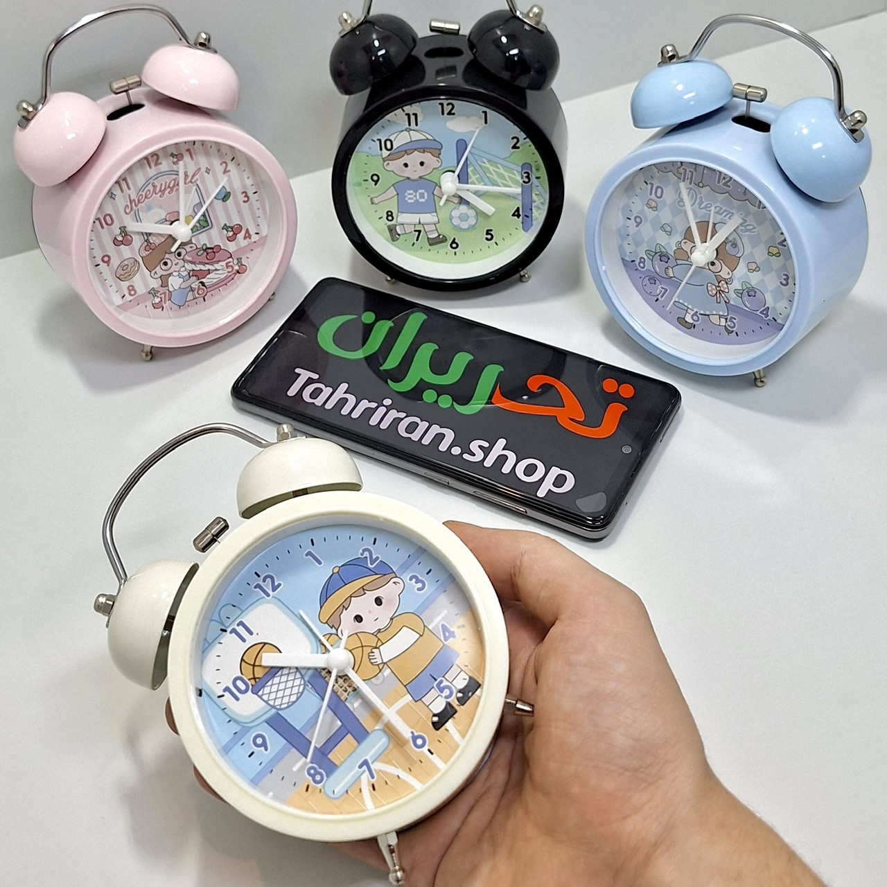 خرید ساعت کوکی رومیزی چراغدار طرح کارتون