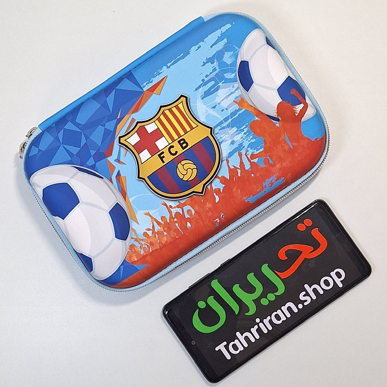 خرید جامدادی تبلتی برجسته فوتبالی بارسلونا