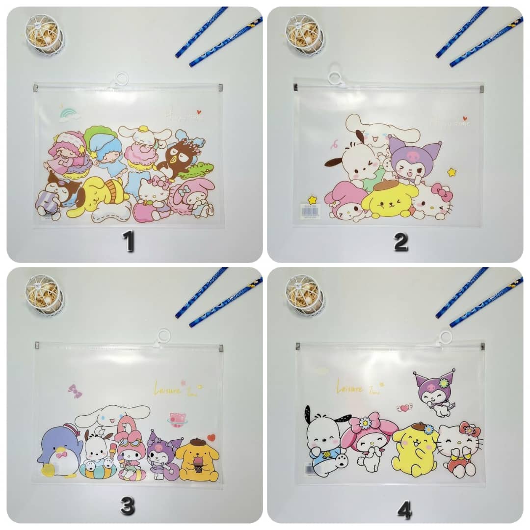 خرید پوشه زیپی شفاف طرح رفقای کرومی سایز آ۴