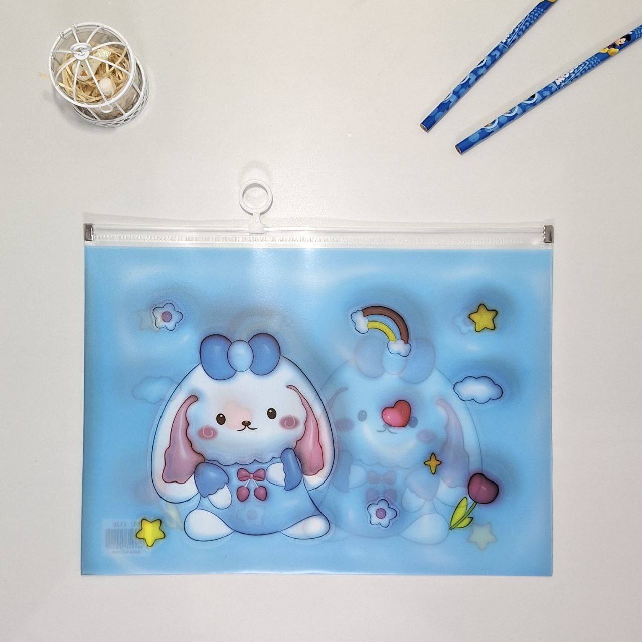 خرید پوشه زیپی طرح عروسکی فانتزی دو رو سایز آ۴