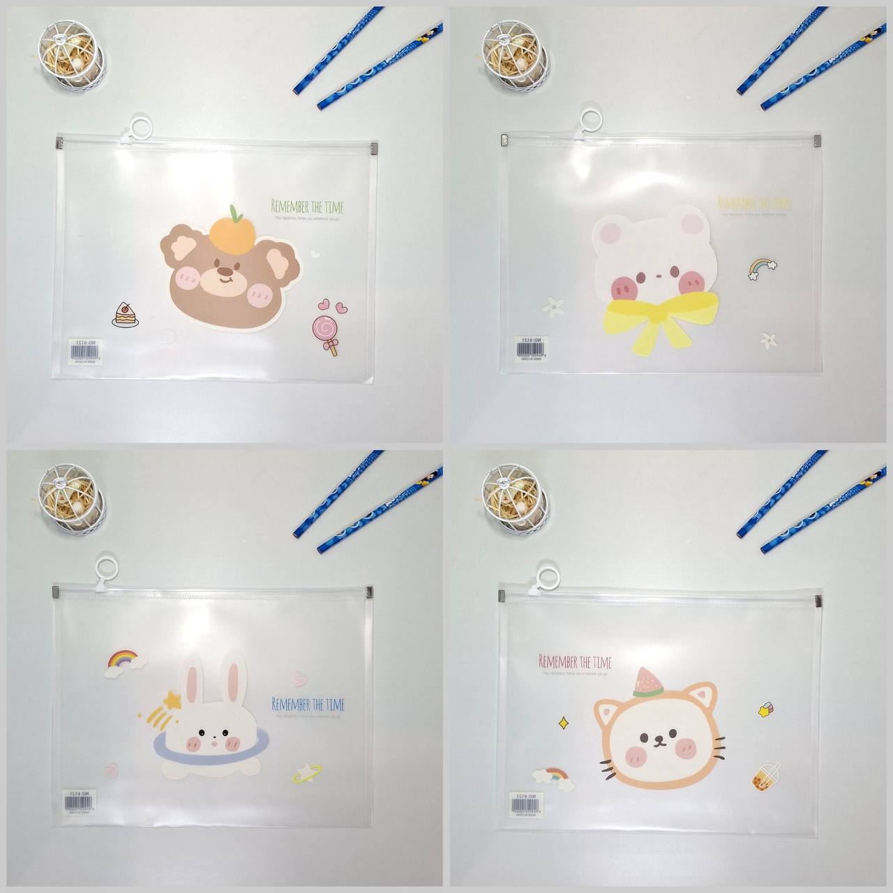 خرید پوشه زیپی شفاف طرح خاطره سایز آ۴