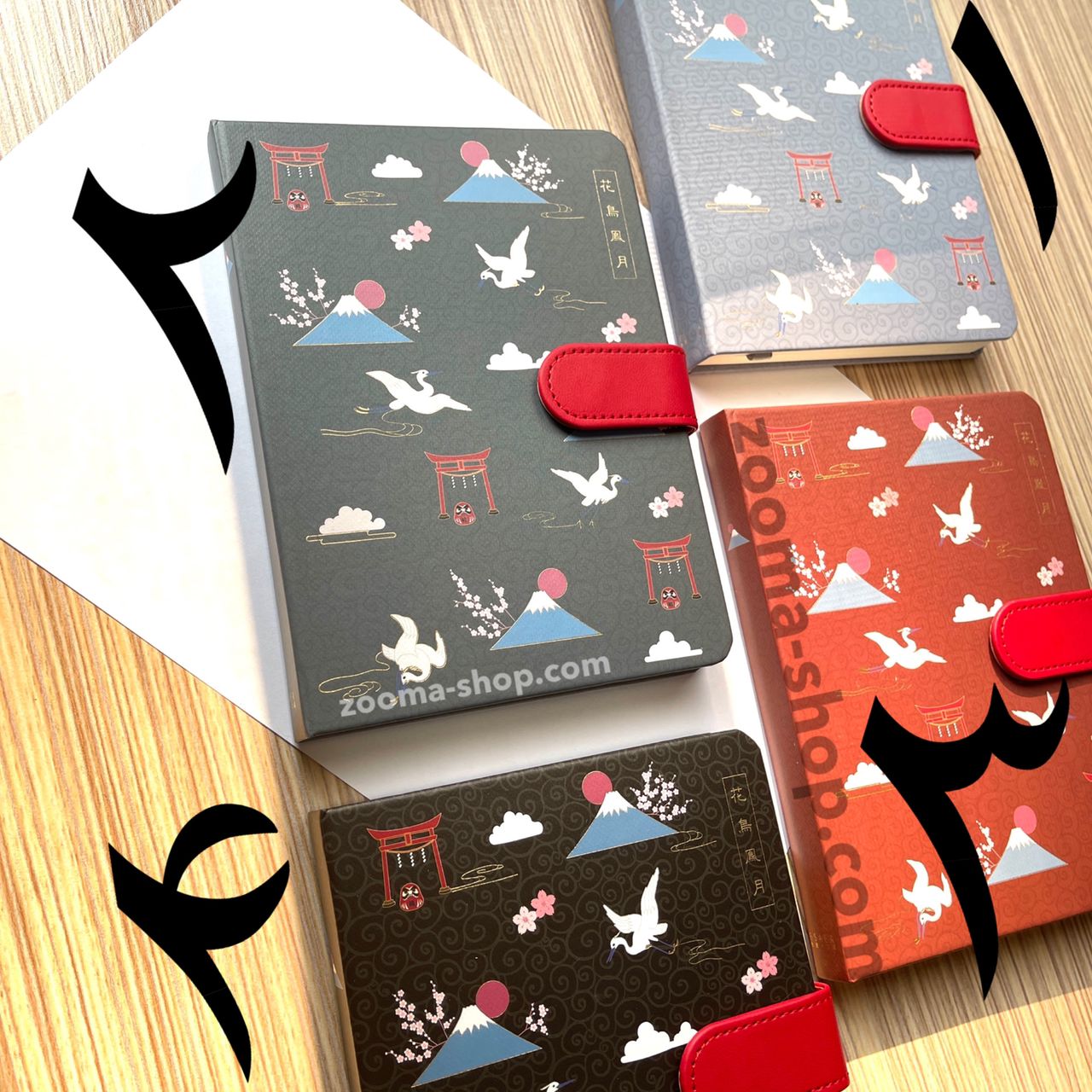 خرید دفترچه یادداشت جلد سخت آهنربایی طرح کوه فوجی