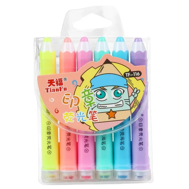 خرید ماژیک علامت زن هایلایتر مدادی مهردار ۶ رنگ