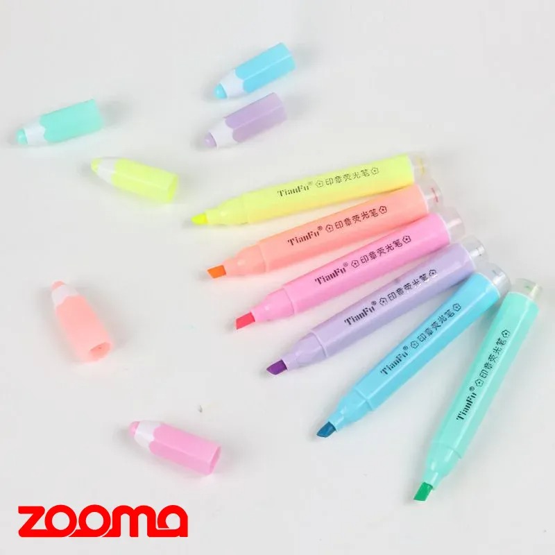 خرید ماژیک علامت زن هایلایتر مدادی مهردار ۶ رنگ